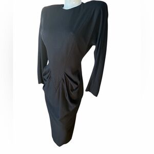 Vintage Chic Jackie Bernard for EKLEKTIC  Black Long Sleeve Dress